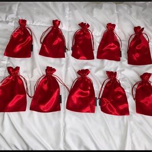 10 bags of Sephora Silky Satin Makeup minibag Red Drawstrings